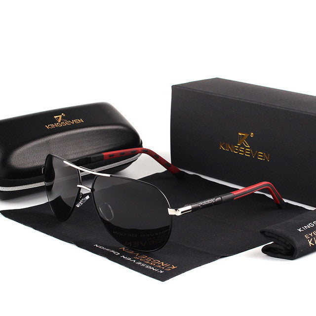 Men’s Polarised Aviator Sunglasses with UV400 Protection, view 3