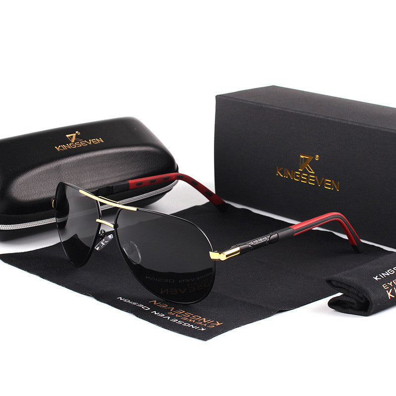 Men’s Polarised Aviator Sunglasses with UV400 Protection, view 6