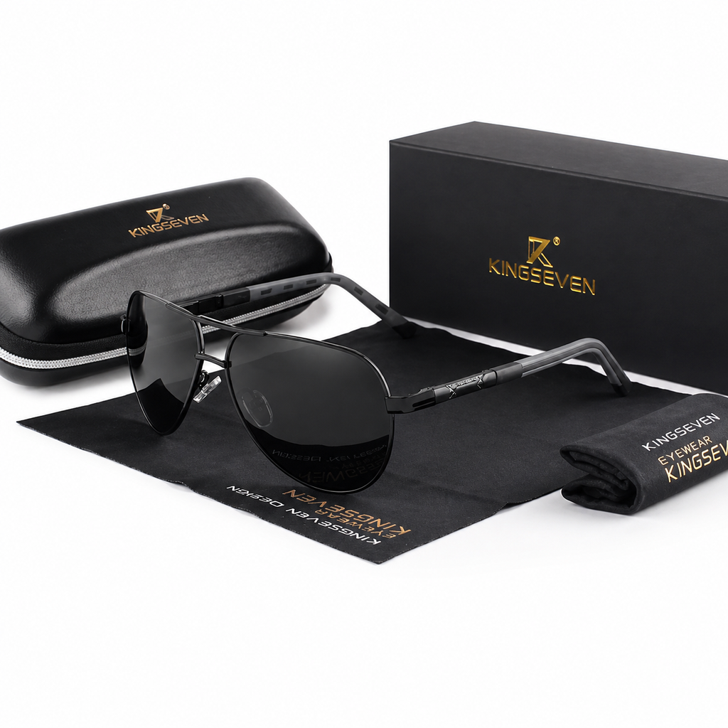 Men’s Polarised Aviator Sunglasses with UV400 Protection, view 7