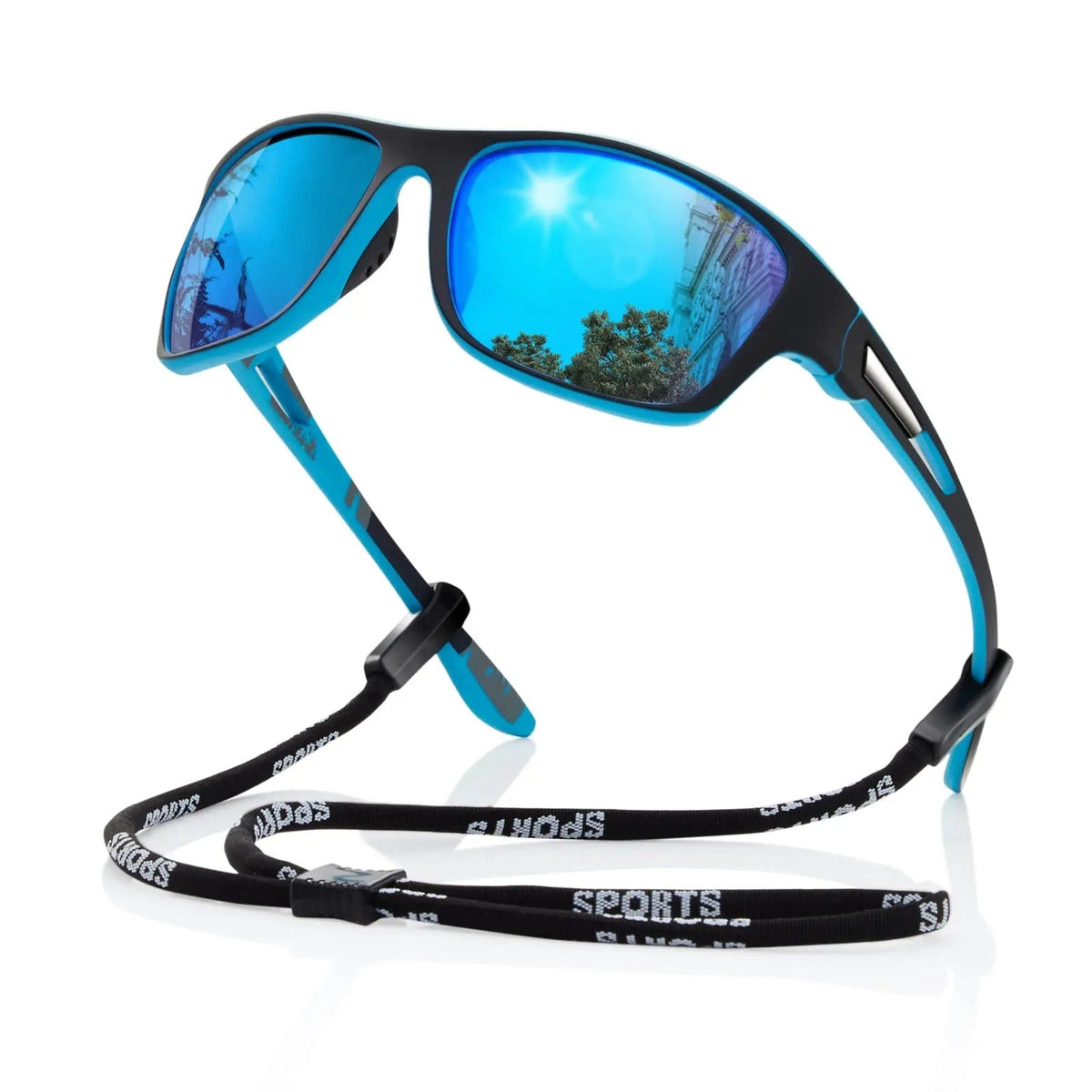 Men’s Polarised Sports Sunglasses with UV400 Wraparound Frame for Cycling, view 5