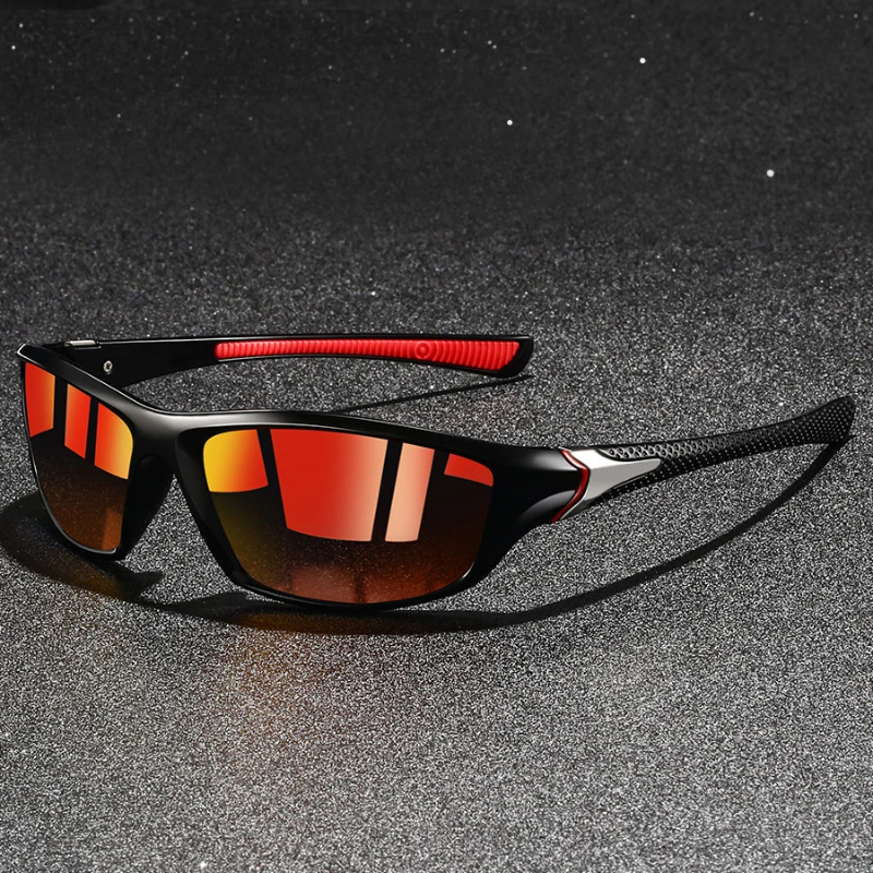 Men’s Polarised Sunglasses with UV400 Protection and Metal Frame, view 3