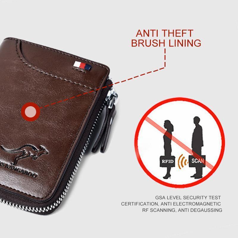 Men’s RFID-Blocking PU Leather Wallet with 14 Card Slots, view 6