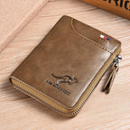 Men’s RFID-Blocking PU Leather Wallet with 14 Card Slots