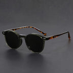 Men's Round Tortoiseshell Sunglasses, Polycarbonate Frame, 139 mm, view 2