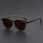 Men's Round Tortoiseshell Sunglasses, Polycarbonate Frame, 139 mm, view 3
