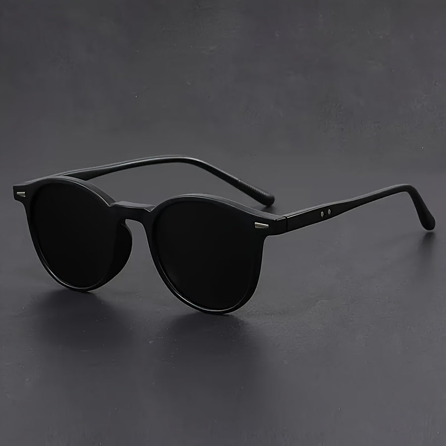Men's Round Tortoiseshell Sunglasses, Polycarbonate Frame, 139 mm, view 4