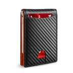 Men’s Slim RFID Wallet, Black PU Leather Card Holder, 4.3 × 3 × 0.5 Inches, view 11