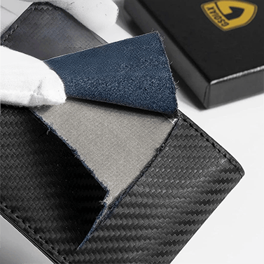 Men’s Slim RFID Wallet, Black PU Leather Card Holder, 4.3 × 3 × 0.5 Inches, view 8