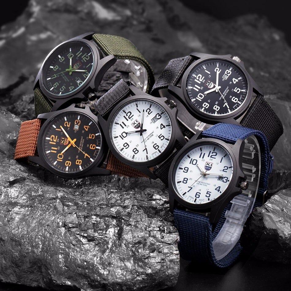 Men's Tactical Watch, 45 mm Stainless Steel Case, Silicone Strap, view 2