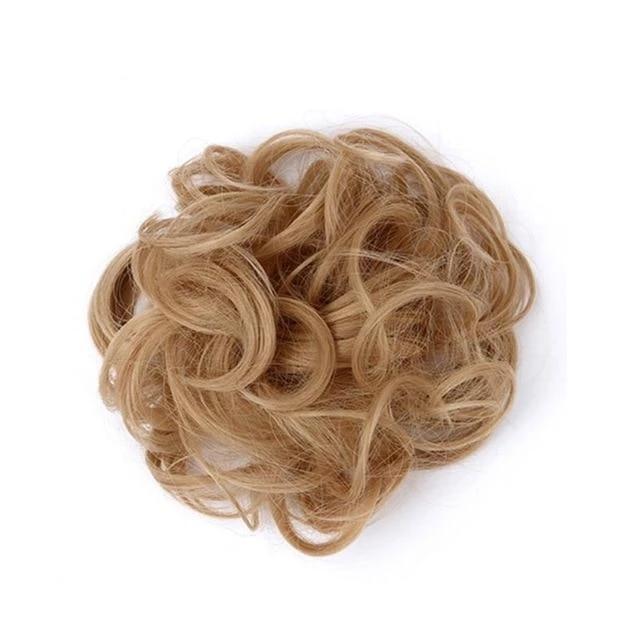 Messy Bun Fake Hair Scrunchie for a Messy Hair Style, Artificial Hair, view 30