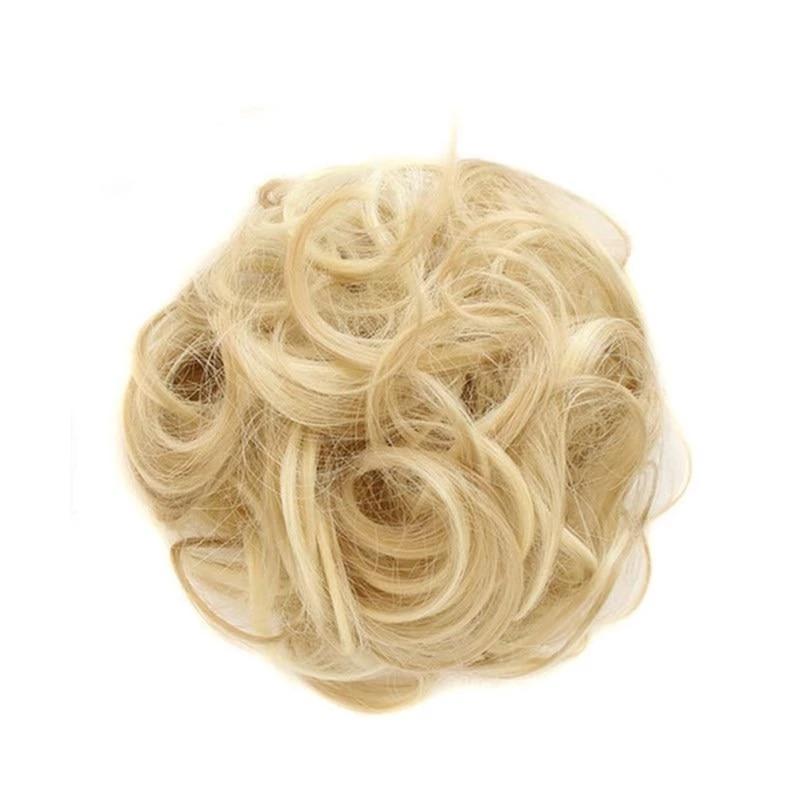 Messy Bun Fake Hair Scrunchie for a Messy Hair Style, Artificial Hair, view 7
