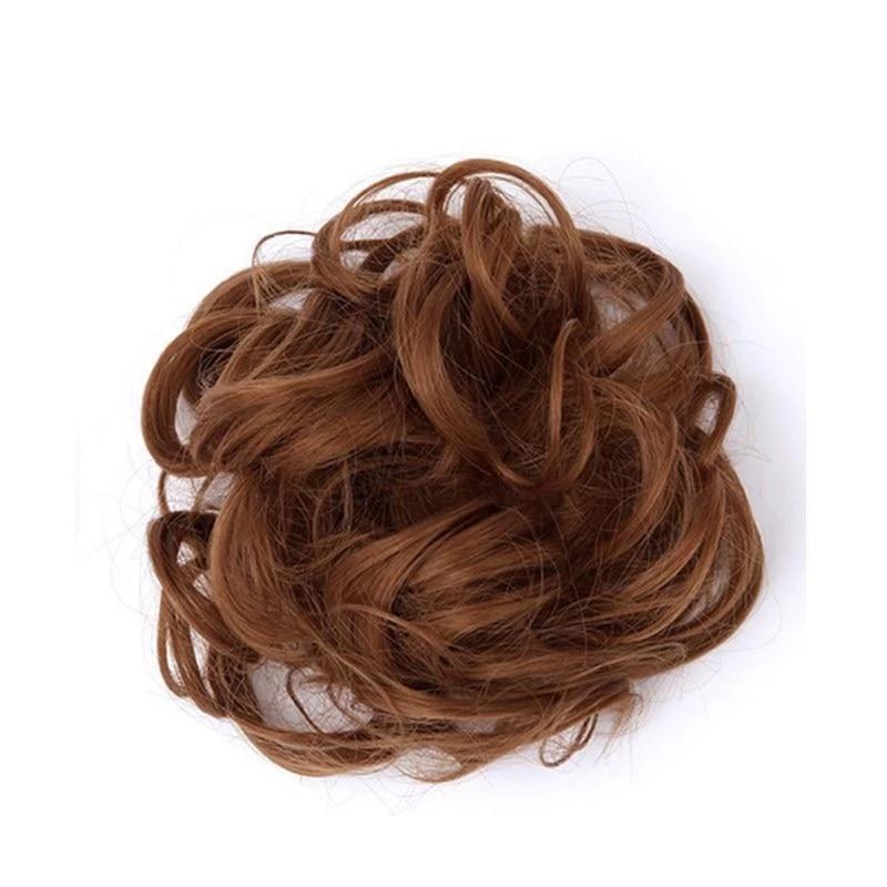 Messy Bun Fake Hair Scrunchie for a Messy Hair Style, Artificial Hair, view 9