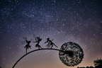 Metal and Polyethylene Fairy Garden Stake Decorations, 25–45 Inches, view 3