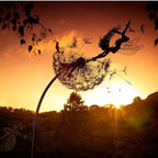 Metal Fairy Garden Sculpture with Dandelions, 60 cm Pole, view 11