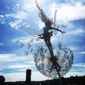 Metal Fairy Garden Sculpture with Dandelions, 60 cm Pole