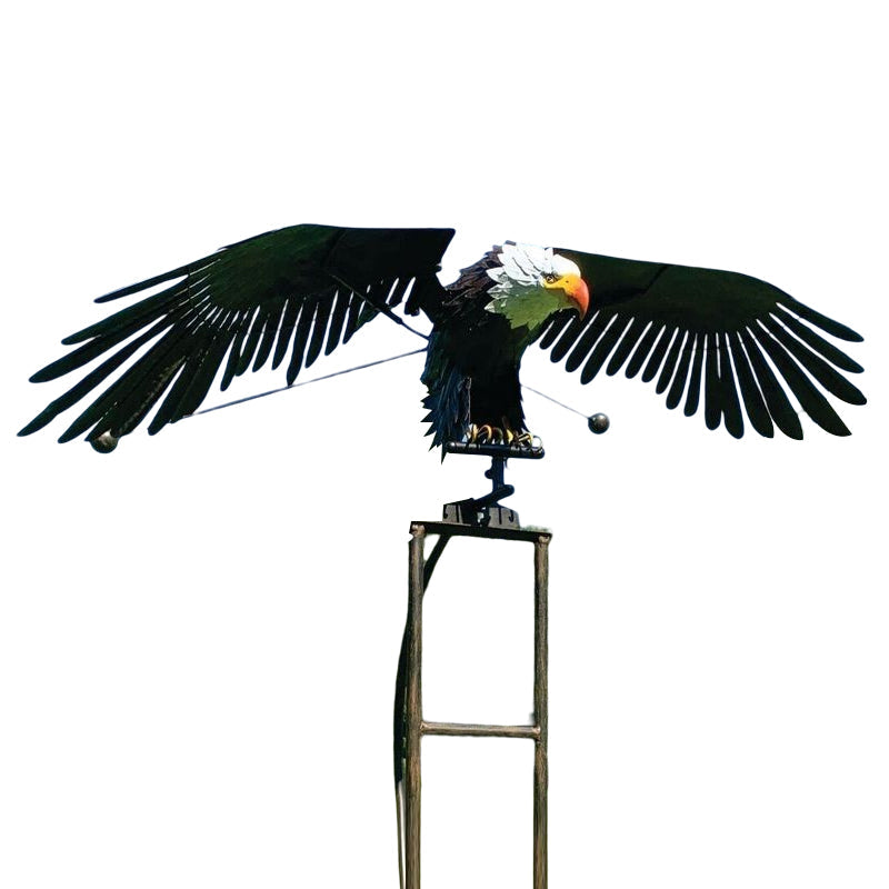 Metal Garden Bird Decoration with Wind-Moved, Flapping Wings, view 11