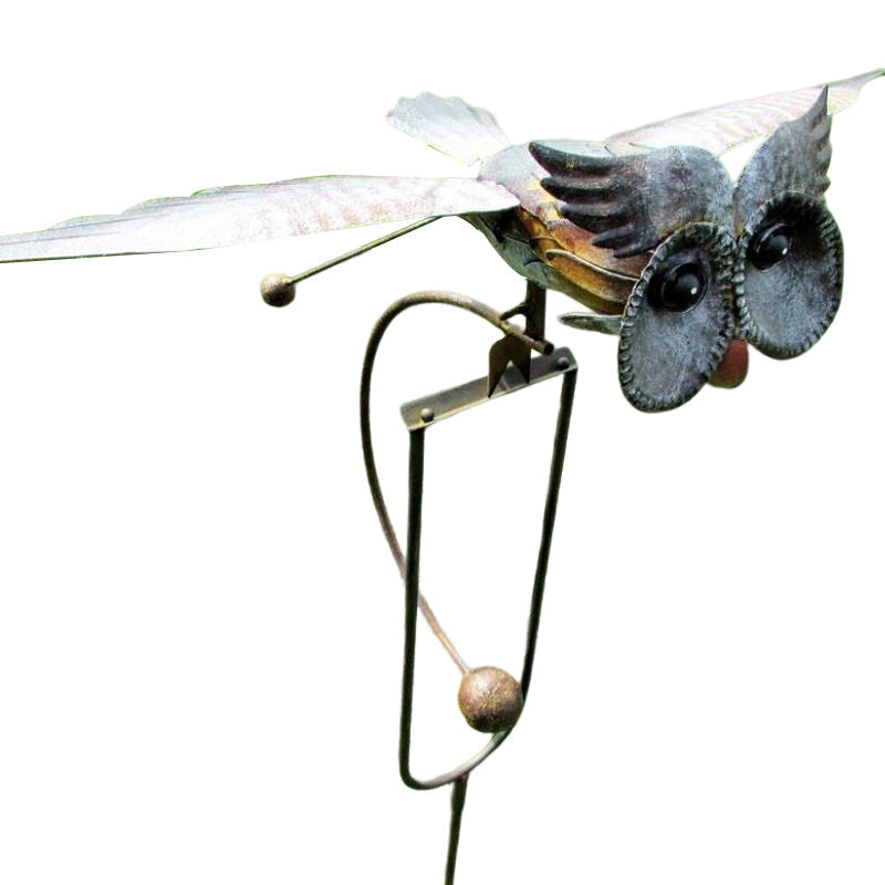Metal Garden Bird Decoration with Wind-Moved, Flapping Wings, view 12