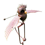 Metal Garden Bird Decoration with Wind-Moved, Flapping Wings, view 13