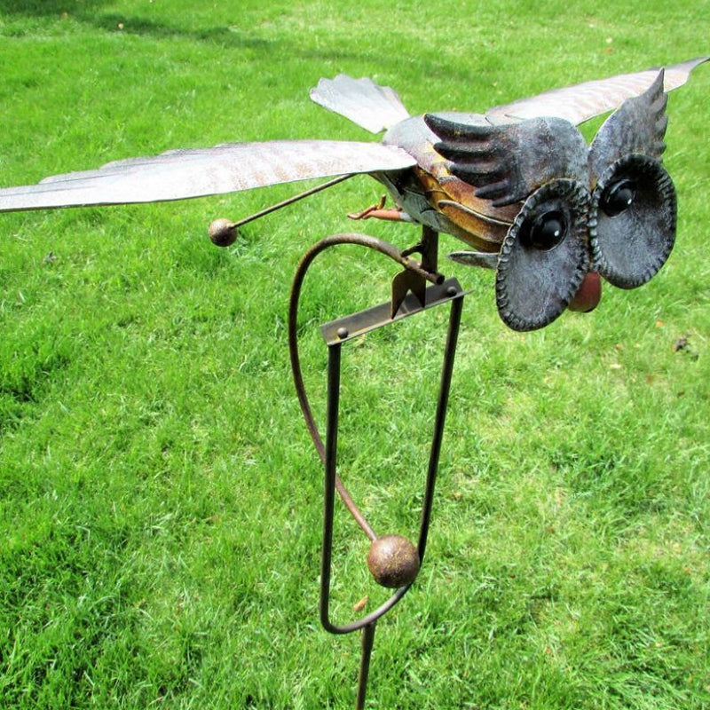 Metal Garden Bird Decoration with Wind-Moved, Flapping Wings, view 15