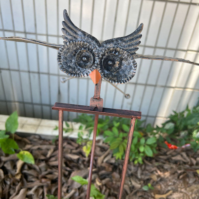 Metal Garden Bird Decoration with Wind-Moved, Flapping Wings, view 5