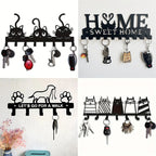 Metal Key Holder with Cat Design | High & Bury