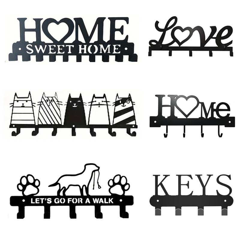 Metal Key Holder with Cat Design | High & Bury