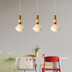 Mid-Century Geometric Ceramic Bead Pendant Light | High & Bury