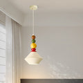 Mid-Century Geometric Ceramic Bead Pendant Light | High & Bury