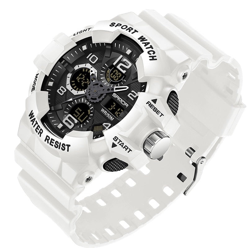 Military-Style Digital Watch, 5 Bar Water Resistance, Resin Case and Strap, view 5