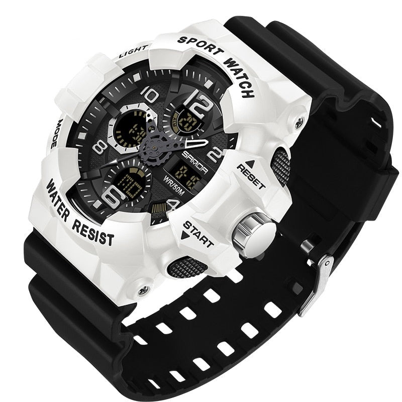 Military-Style Digital Watch, 5 Bar Water Resistance, Resin Case and Strap, view 7