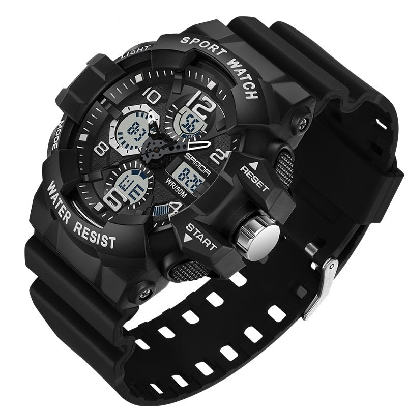 Military-Style Digital Watch, 5 Bar Water Resistance, Resin Case and Strap, view 8