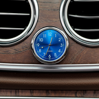 Mini Car Clock, Metal, 4 × 4cm, Electroplated Finish, for Vehicle Use, view 3