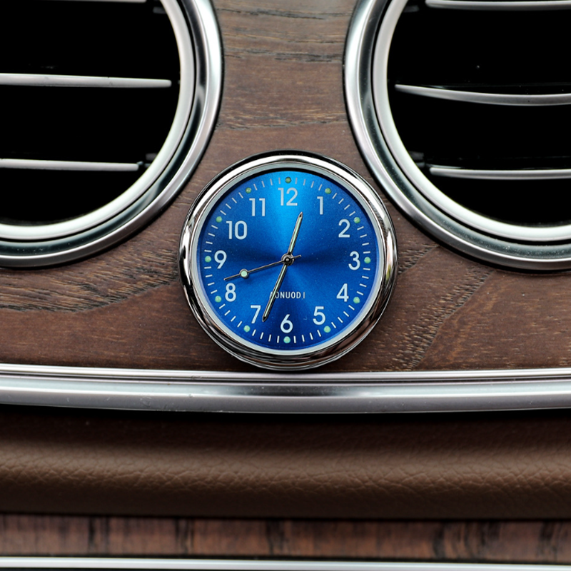 Mini Car Clock, Metal, 4 × 4cm, Electroplated Finish, for Vehicle Use, view 3