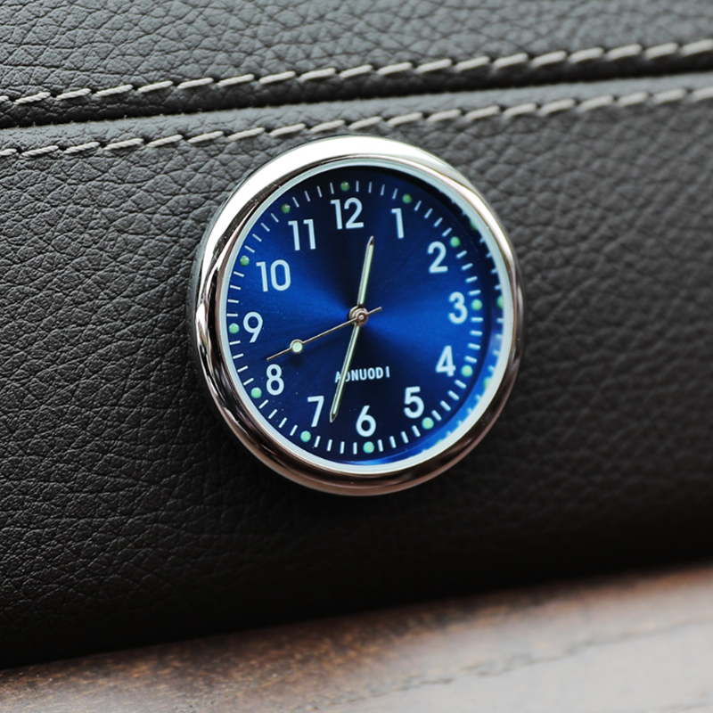 Mini Car Clock, Metal, 4 × 4cm, Electroplated Finish, for Vehicle Use, view 4