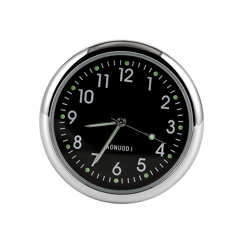 Mini Car Clock, Metal, 4 × 4cm, Electroplated Finish, for Vehicle Use, view 6