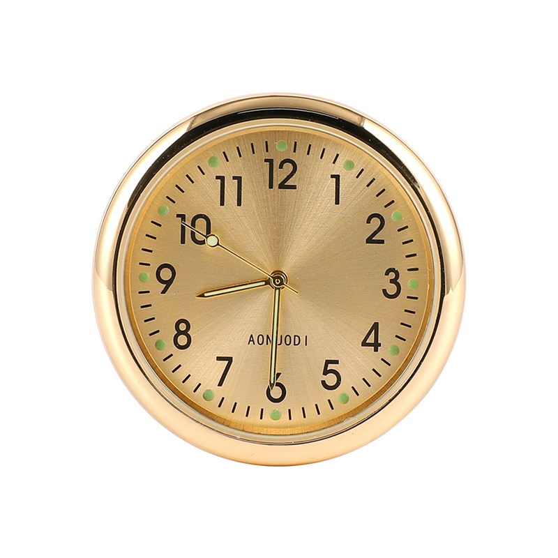 Mini Car Clock, Metal, 4 × 4cm, Electroplated Finish, for Vehicle Use, view 8