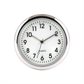 Mini Car Clock, Metal, 4 × 4cm, Electroplated Finish, for Vehicle Use