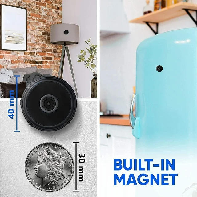 Mini Wireless Magnetic Camera, 1080p Video and Night Vision, view 2