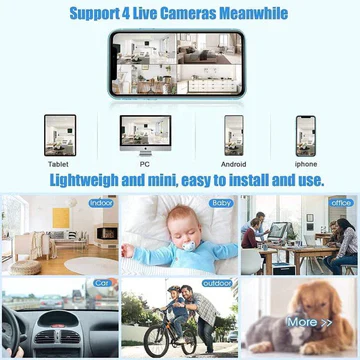Mini Wireless Magnetic Camera, 1080p Video and Night Vision, view 3