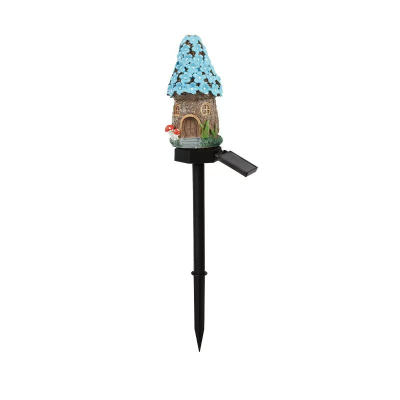 Miniature Hand-Painted Resin Mushroom Fairy House Garden Ornament | High & Bury