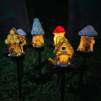 Miniature Hand-Painted Resin Mushroom Fairy House Garden Ornament | High & Bury