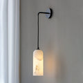 Minimalist Alabaster Marble-Effect Wall Pendant Light | High & Bury