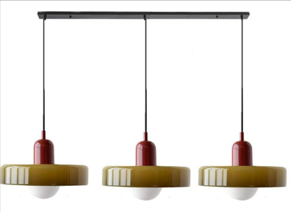 Minimalistic Ceramic Pendant Lamp with Layered Bell Shade | High & Bury