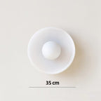 Minimalistic Ceramic Pendant Lamp with Layered Bell Shade | High & Bury