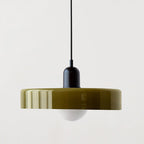 Minimalistic Ceramic Pendant Lamp with Layered Bell Shade | High & Bury