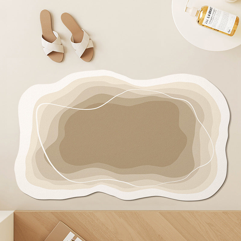 Modern Abstract Contoured Bath Mat | High & Bury