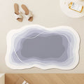 Modern Abstract Contoured Bath Mat | High & Bury