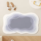 Modern Abstract Contoured Bath Mat | High & Bury