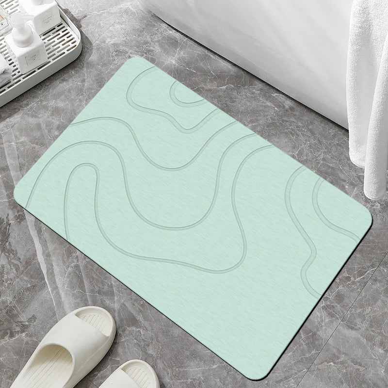 Modern Abstract Non-Slip Bathroom Mat | High & Bury