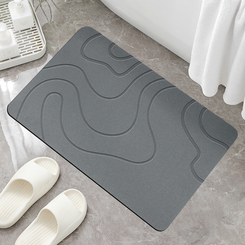Modern Abstract Non-Slip Bathroom Mat | High & Bury